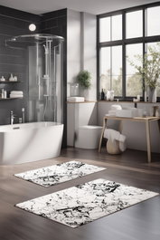 Mijölnir Juego de Alfombrillas de Baño CT-5060 de 2 Piezas Multicolor